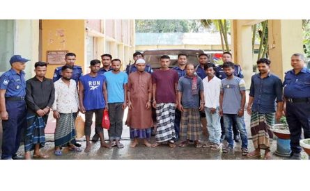 কোম্পানীগঞ্জে ৯ পলাতক আ সা মি গ্রে ফ তা র